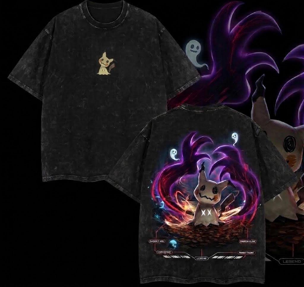 Mimikyu acid washed T-shirt